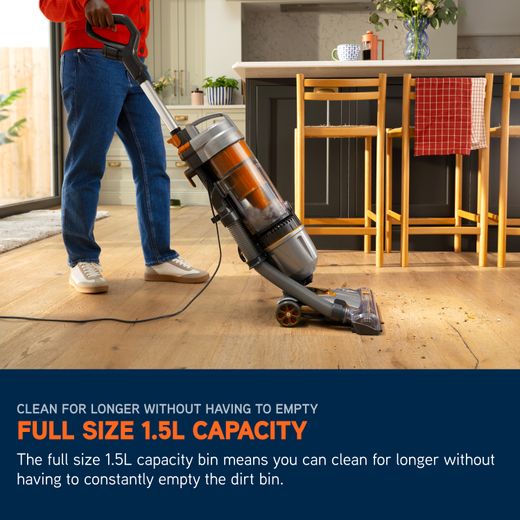 Vax Air Stretch U85-AS-Be Upright Vacuum Cleaner - Annotation - 1.5L capacity